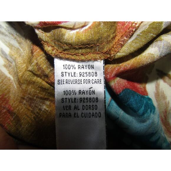 JBS Ltd Floral Button Front Dress Women’s 16W Rayon Midi Tropical 90s Vintage - Picture 6 of 8